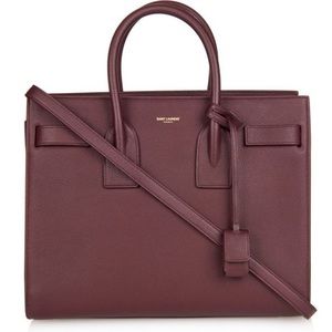 Saint Laurent Burgundy Baby Sac De Jour